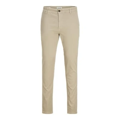 Image of JACK &amp; JONES Men&#039;s Jpstmarco Jjarthur Chino Sn Trousers, Crockery, 32W / 34L