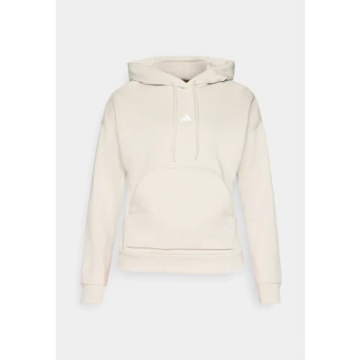Image of adidas Sportswear Essentials Small LOGO FEEL COZY Hoodie, Women&#039;s, Size: XXL, Olive strata/white