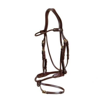 Image of Dyon Bridle braided noseband detachable flash