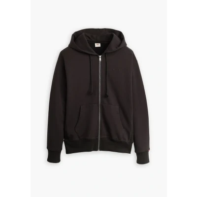 Image of Levi&#039;s Authentic FULL ZIP Zipup sweatshirt, Men&#039;s, Size: Medium, Black agate garment dye