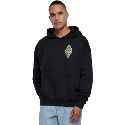Image of Upscale by Mister Tee Santa Monica Heavy Oversize Hoody Zipup sweatshirt, Men&#039;s, Size: XS, Black