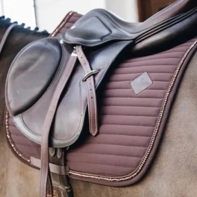 Image of Kentucky Horsewear Saddle Pad Pearls Jumping Brown Horse Riding Equestrian