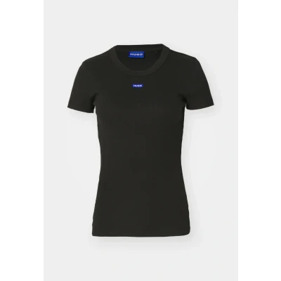 Image of HUGO EASY TEE Basic Tshirt, Women&#039;s, Size: XS, Black