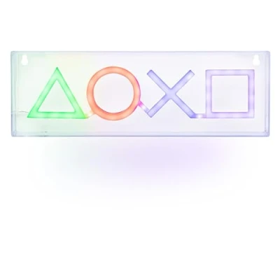 Image of Paladone Playstation Icons LED Neon Light Officially Licensed Free Standing or Wall Mountable Sign Game Room Accessories &amp; Decor for Gamers