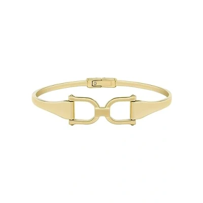 Image of FOSSIL Heritage D Link Women&#039;s Bangle Gold Stainless Steel JF04524710, Length: 60mmx50mm, Steel, No gemstone