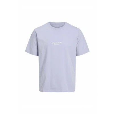 Image of Jack &amp; Jones Jorvesterbro TEE SS CREW NECK NOOS Print Tshirt, Men&#039;s, Size: Medium, Cosmic sky