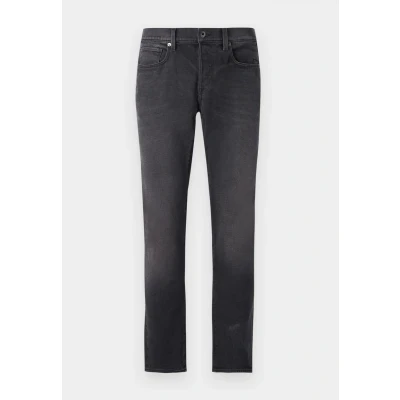 Image of G Star 3301 Slim fit jeans Nero black stretch denim antic charcoal, Men&#039;s, Size: 27x32, charcoal