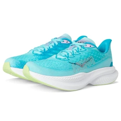 Image of HOKA MACH 6 Neutral running shoes, Women&#039;s, Size: 8.5, Cloudless/waterpark Textile/synthetics