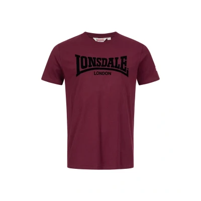 Image of Lonsdale ONE TONE Print Tshirt, Men&#039;s, Size: XXL, Dark red