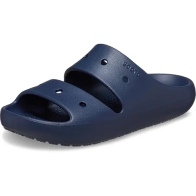 Image of Crocs Classic Unisex Pool slides, Size: M4/W5, Navy Synthetics