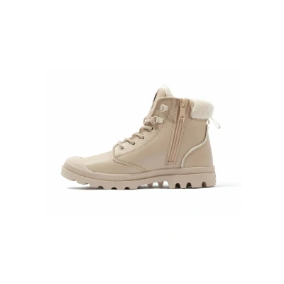 Image of Palladium Pampa HI SNOW WARM Winter boots, Women&#039;s, Size: 6.5, Beige Leather