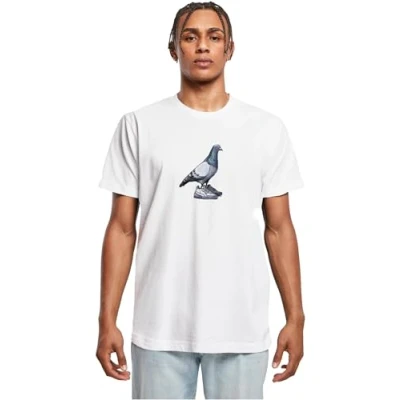 Image of Mister Tee DOVE Print Tshirt, Men&#039;s, Size: 4XL, White