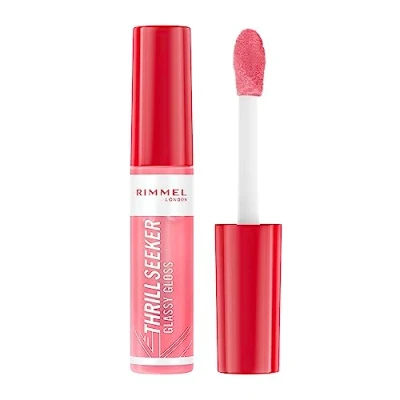 Image of Rimmel London Thrill Seeker Glassy Lip Gloss 10ml (Various Shades) 500 Pine to the Apple