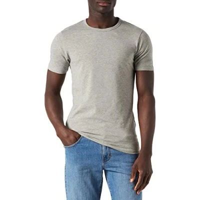 Image of Jack &amp; Jones Basic Oneck TEE Tshirt, Men&#039;s, Size: XS, Light grey melange
