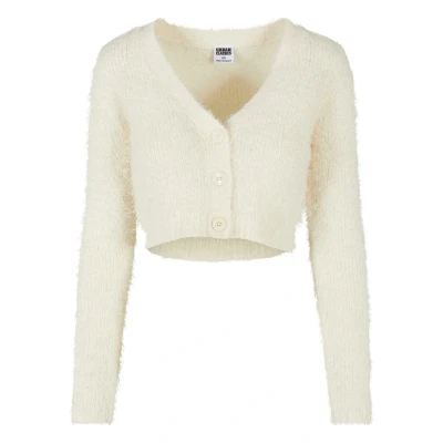 Image of Urban Classics Cropped Cardigan, Women&#039;s, Size: Large, Whitesand
