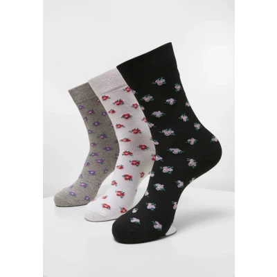 Image of Urban Classics 3PACK Socks, Men&#039;s, Size: 6 8, Grey+black+white