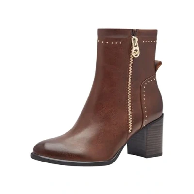 Image of Marco Tozzi BY Guido Maria Kretschmer Classic ankle boots, Women&#039;s, Size: 7, Chestnut Synthetics