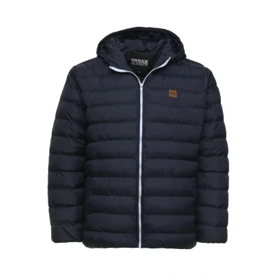 Image of Urban Classics Men&#039;s Basic Bubble Jacket, Navy/White/Navy, 4XL