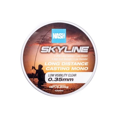 Image of Nash TT Highline Mono Clear Nylon Line 15lb/0.35mm (1000m) Monofilament