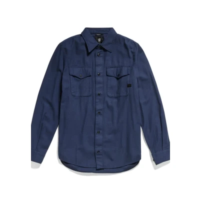 Image of G STAR RAW Men&#039;s Marine Slim Shirt Shirts, Blue (Sartho Gd D24963 d454 b597), XXL