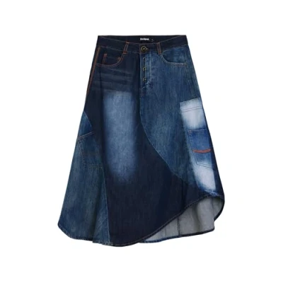 Image of Desigual Aline skirt, Women&#039;s, Size: 16, Blue
