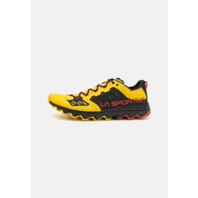 Image of La Sportiva Helios III Trail running shoes, Men&#039;s, Size: 11, Yellow/black Textile/synthetics