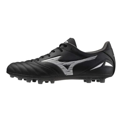 Image of Mizuno MORELIA NEO IV PRO AG Football Shoes Black/galaxy silver/black Women/Men Size 9