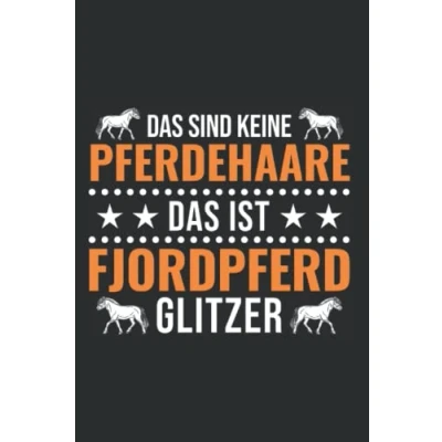 Image of Fjordpferd Notizbuch: Glitzer Norweger Pferd Fjord Horse / 6X9 Zoll 120 Karierte Seiten