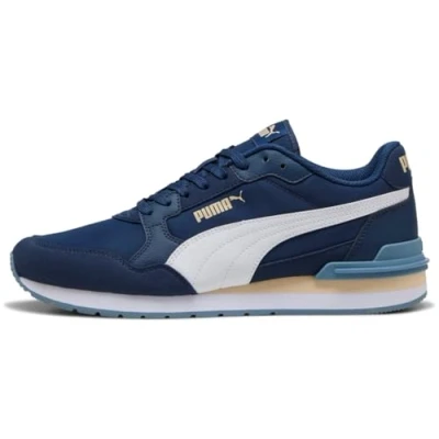 Image of Puma Unisex&#039;s St Runner V4 Nl Sneaker, Persian Blue White Canvas, 12 UK