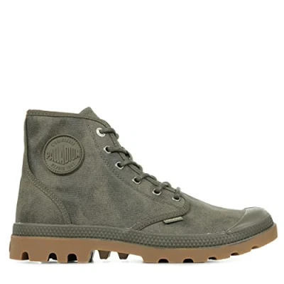 Image of Palladium Pampa HI WAX Unisex Laceup ankle boots, Size: 4, Major brown Cotton