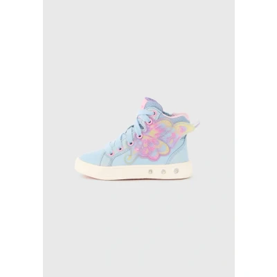 Image of Geox Skylin Hightop trainers Light avio/multicoloured for kids, Size: 9K, avio/multi/coloured shoes