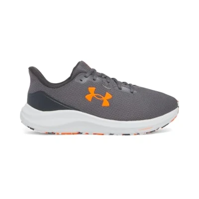 Image of Under Armour Charged Pursuit 4 Road running shoes, Men&#039;s, Size: 7.5, Castlerock/anthracite/blaze orange Textile/synthetics