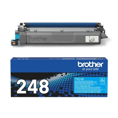 Image of Brother TN 248C Toner Cartridge, Cyan, Single Pack, Standard Yield, Includes 1 x Genuine Supplies