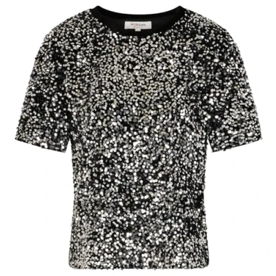 Image of Morgan DYNE Print Tshirt, Women&#039;s, Size: 14, Noir