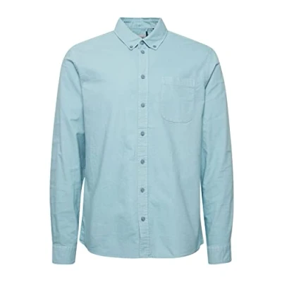 Image of Blend BH Bugley Garment DYED Oxford Shirt, Men&#039;s, Size: Medium, Dusty blue