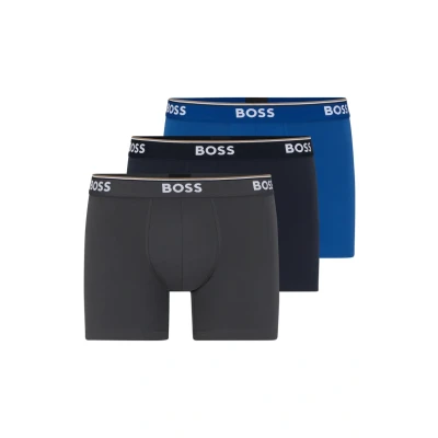 Image of BOSS Power 3 PACK Trunks, Men&#039;s, Size: Medium, Open blue