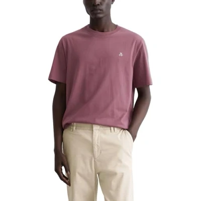 Image of Marc O&#039;Polo Short Sleeve LOGO Crewneck Basic Tshirt, Men&#039;s, Size: Small, Soft mauve