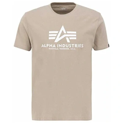 Image of Alpha Industries Print Tshirt, Size: Small, Vintage sand