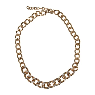 Image of Urban Classics Comet Crystal Necklace goldcoloured, Size: One Size, Gold coloured