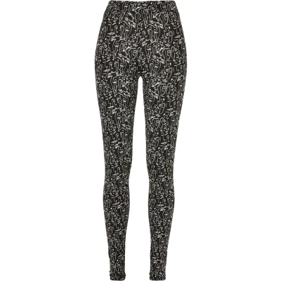 Image of Urban Classics SOFT AOP Leggings Trousers, Women&#039;s, Size: Small, Blackline