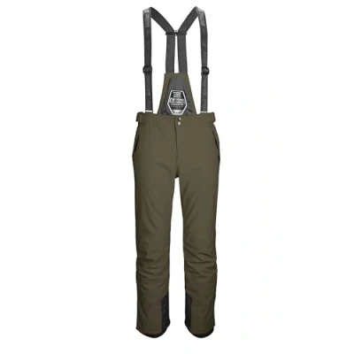Image of killtec Larok 35244 000 Men&#039;s Ski Trousers with Removable Bib and Edge Protection XL Dark Olive