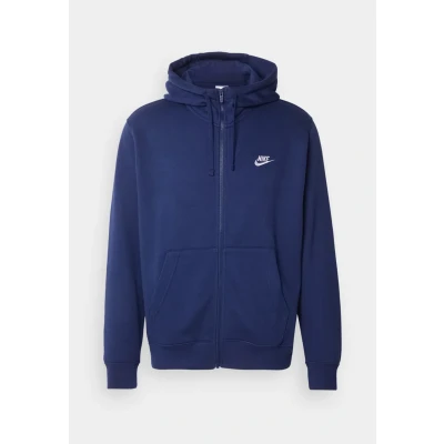 Image of Nike Sportswear CLUB Hoodie Zipup sweatshirt, Men&#039;s, Size: Medium, Midnight navy/white