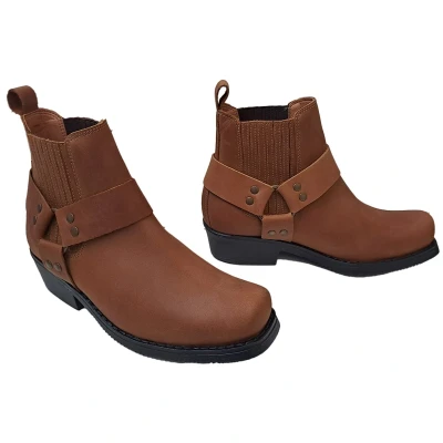 Image of City Biker Western Boots Short Motorcycle Black brown, 39/46 EU
