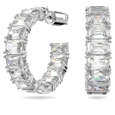 Image of Swarovski Creolen Metall Earrings, Women&#039;s, Size: One Size, Silber