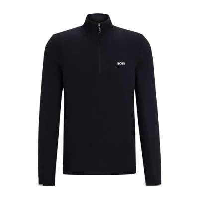 Image of BOSS Everx QZ Jumper, Men&#039;s, Size: Medium, Dark blue