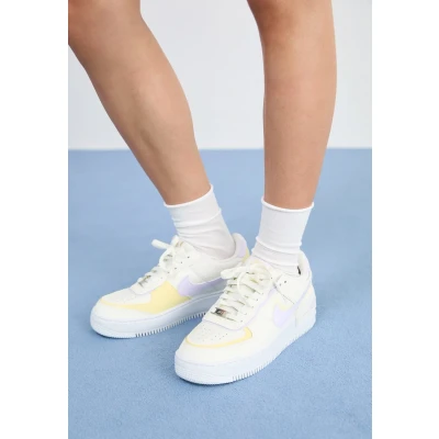 Image of Nike Sportswear AF1 Shadow Trainers, Women&#039;s, Size: 3.5, Sail/barely grape/alabaster/white/metalic silver leather and imitation