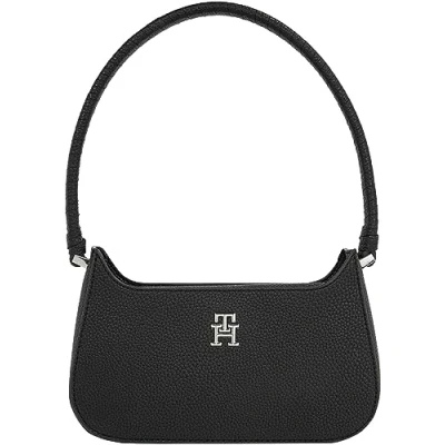Image of Tommy Hilfiger Women Bag Emblem Shoulder Small, Multicolor (Black), One Size, Black Size