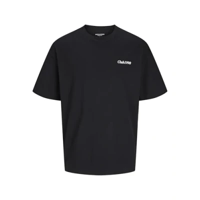 Image of JACK &amp; JONES Boys Jjebradley Graphic Tee SS O Neck Jnr T Shirt, black, 152