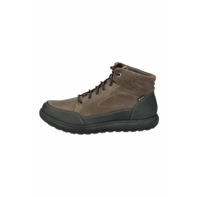 Image of Clarks Laceup ankle boots, Men&#039;s, Size: 8, Dk brown wlined Leather/synthetics