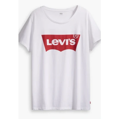 Image of Levi&#039;s Women&#039;s Plus Size Perfect Tee T Shirt, Batwing White, XXL